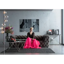 Table d appoint Cristallo Chrome 50x50cm>KARE Design