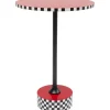 Table d appoint Domero Checkers rouge Ø40cm>KARE Design