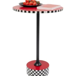 Table d appoint Domero Checkers rouge Ø40cm><noscript><img width=