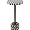 Table d appoint Domero Chess noir blanc Ø25cm>KARE Design Best
