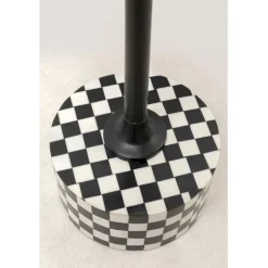 Table d appoint Domero Chess noir blanc Ø25cm><noscript><img width=