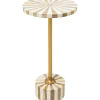 Table d appoint Domero Cirque laiton blanc Ø25cm>KARE Design Clearance
