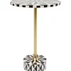 Table d appoint Domero Star noir blanc Ø40cm>KARE Design Best