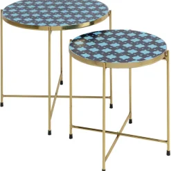 Table d apppoint Priya bleu (2/set)><noscript><img width=