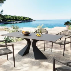Table Gloria Ceramic noir 180x90cm>KARE Design Hot