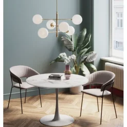 Table Schickeria marbre blanc Ø110cm>KARE Design Online