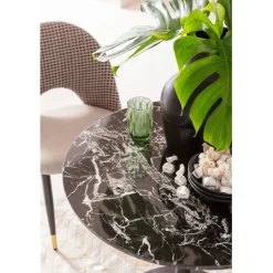 Table Schickeria marbre noir Ø80cm><noscript><img width=