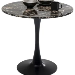 Table Schickeria marbre noir Ø80cm><noscript><img width=