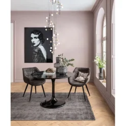 Table Solo Marble noir Ø110>KARE Design Clearance