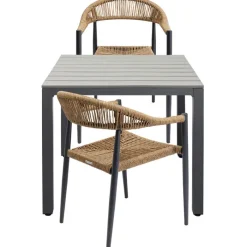 Table Sorrento gris 80x80cm><noscript><img width=