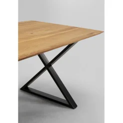 Table Symphony Chêne Cross noir 200x100cm><noscript><img width=