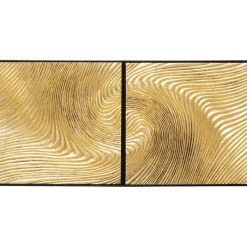 Tableau décoratif Wave doré (2/Set)>KARE Design