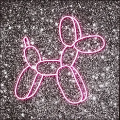 Tableau en verre Balloon Dog LED 80x80cm>KARE Design Best