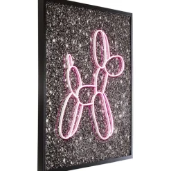 Tableau en verre Balloon Dog LED 80x80cm><noscript><img width=