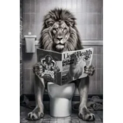 Tableau en verre Bath Lion 60x80cm>KARE Design Hot