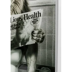 Tableau en verre Bath Lion 60x80cm><noscript><img width=