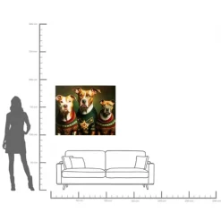 Tableau en verre Dog Family 110x90cm><noscript><img width=