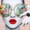 Tableau en verre encadré Times Square View 120x120>KARE Design Outlet