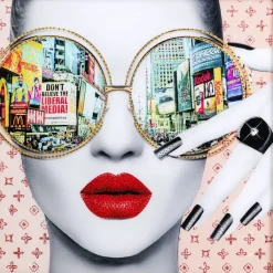Tableau en verre encadré Times Square View 120x120>KARE Design Outlet