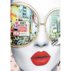Tableau en verre encadré Times Square View 120x120><noscript><img width=