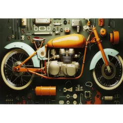 Tableau en verre Garage Motorbike 60x80cm>KARE Design Online
