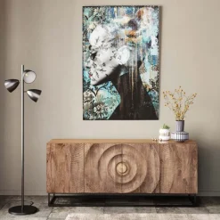 Tableau en verre Lady Flower 100x150cm><noscript><img width=