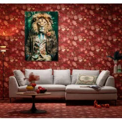 Tableau en verre Mister Lion 150x100cm>KARE Design New