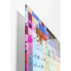 Tableau en verre Pixel Face 120x80cm><noscript><img width=