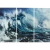 Tableau en verre Triptychon Wave (3/Set)>KARE Design New