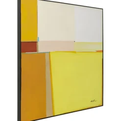 Tableau encadré Abstract Shapes jaune 113x113cm><noscript><img width=