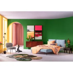 Tableau encadré Abstract Shapes fuchsia 73x143cm><noscript><img width=