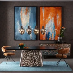 Tableau encadré Artistas bleu 120x180cm>KARE Design