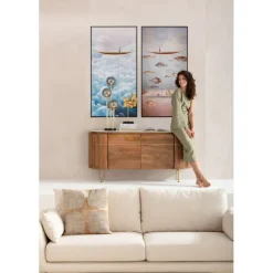 Tableau encadré Cloud Boat 60x120cm>KARE Design Hot