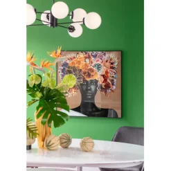 Tableau encadré Flower Hair 120x120cm><noscript><img width=