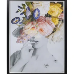 Tableau encadré Flower Lady Pastel 117x154cm>KARE Design