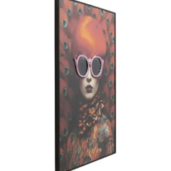 Tableau encadré LED Fancy Red Lady 120x80cm><noscript><img width=