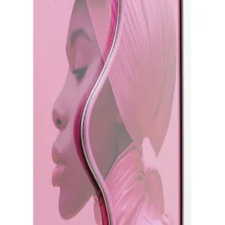 Tableau encadré LED Pink Woman 80x80cm><noscript><img width=