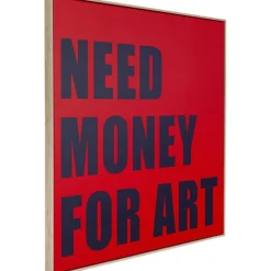 Tableau encadré Need Money 80x80cm><noscript><img width=