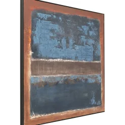 Tableau encadré Silence bleu 120x120cm>KARE Design