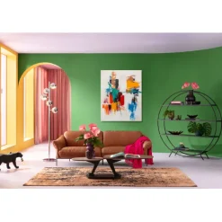 Tableau sur toile Be Happy 150x120cm>KARE Design Outlet