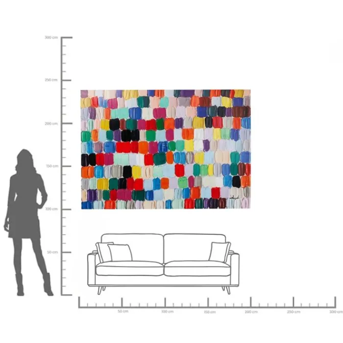 Tableau sur toile Colorful Dots 200x140cm>KARE Design Sale