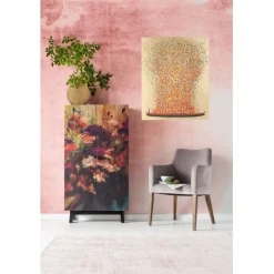 Tableau sur toile Flower Boat doré-rouge 80x100cm>KARE Design Sale