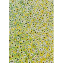 Tableau sur toile Flower Boat vert jaune 80x100cm><noscript><img width=