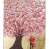 Tableau sur toile Flower Couple doré-fuchsia80x100>KARE Design Outlet