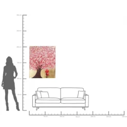 Tableau sur toile Flower Couple doré-fuchsia80x100><noscript><img width=