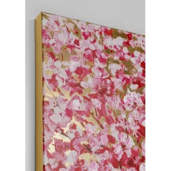 Tableau sur toile Flower Couple doré-fuchsia80x100><noscript><img width=