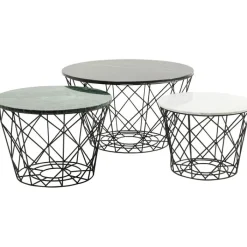 Tables basses East Coast rond (jeu de 3)>KARE Design