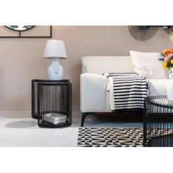 Tables d appoint Wire Cut Out noir (2/Set)>KARE Design Online