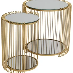 Tables d appoint Wire Double laiton (2/Set)>KARE Design Discount
