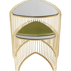 Tables d appoint Wire Triangle doré (2/Set)><noscript><img width=